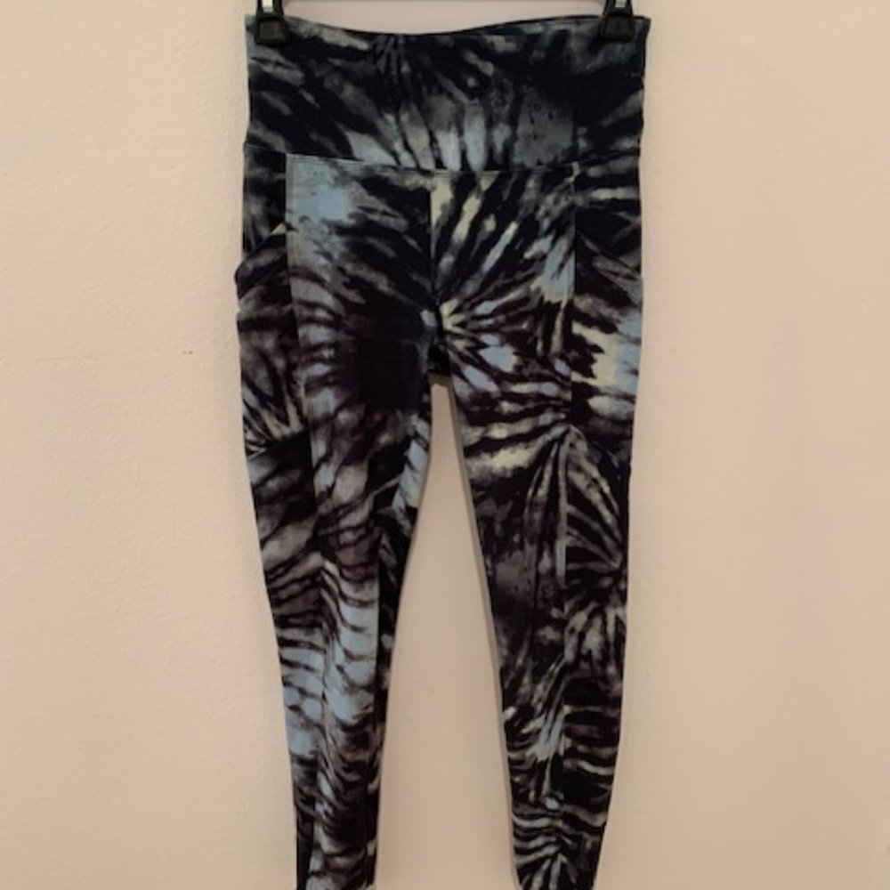 Marika tie dye exercise pants leggings with side pockets size medium